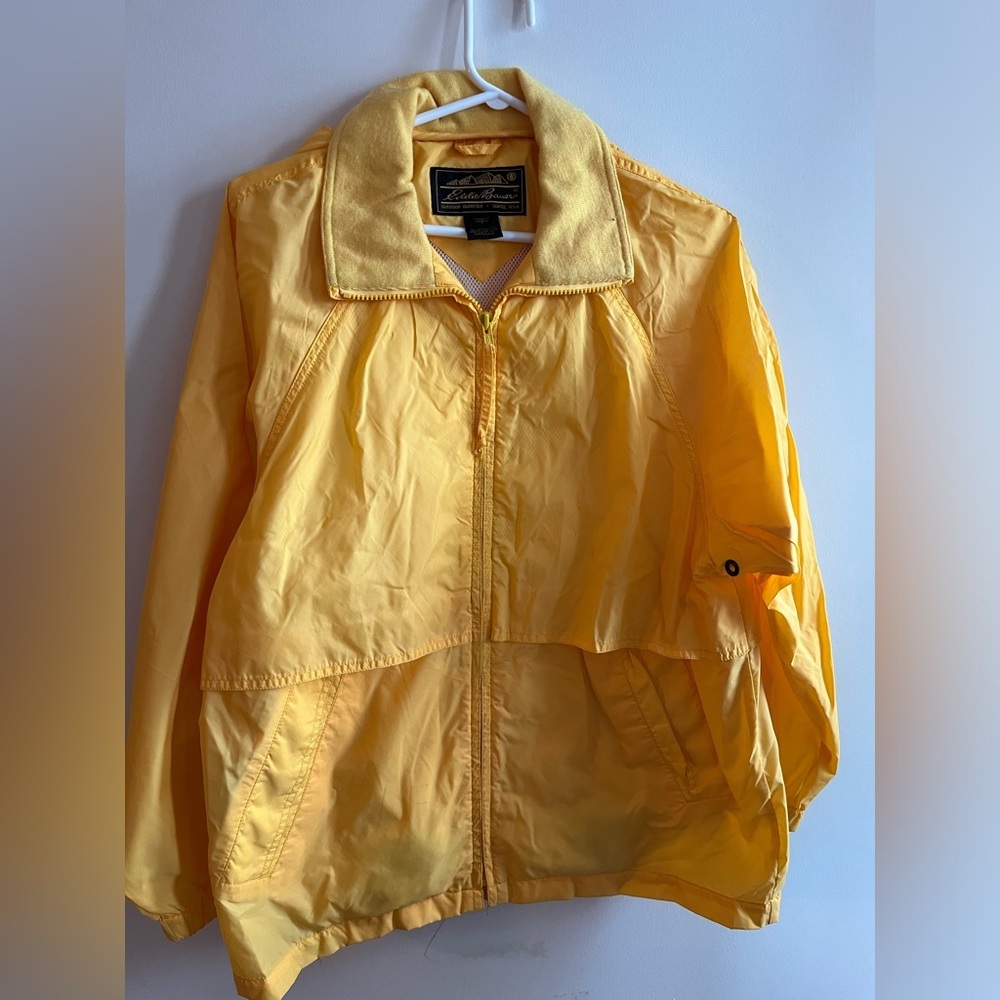 Eddie Bauer Vintage Yellow Windbreaker Hooded
